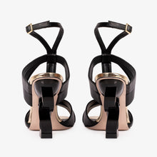Load image into Gallery viewer, The Duffryn Black T-Strap Leather Women Sandal