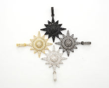 Load image into Gallery viewer, 3D CZ Micro Pave North Star Emblem Pendant/Charm,Cubic Zirco