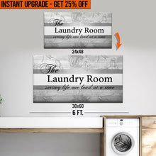 Load image into Gallery viewer, Upgrade Your 48x24 Inches 'The Laundry Room' (Style 1) Canvas To 60x30 Inches