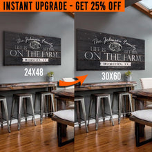 Load image into Gallery viewer, Upgrade Your 48x24 Inches 'Life is Better on the farm' (Style 2) Canvas To 60x30 Inches