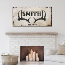 Load image into Gallery viewer, Rustic Family Antler Sign II