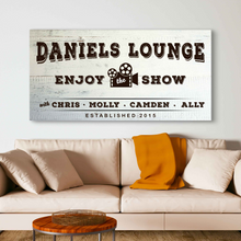 Load image into Gallery viewer, Enjoy the Show Family Cinema Sign