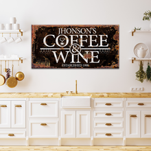 Load image into Gallery viewer, Coffee and Wine Sign