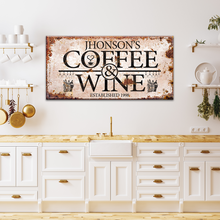 Load image into Gallery viewer, Coffee and Wine Sign