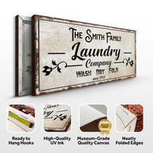 Load image into Gallery viewer, Family Laundry Company Sign
