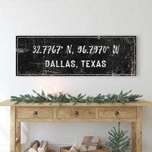 Load image into Gallery viewer, Home Coordinates Rustic Sign