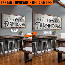 Load image into Gallery viewer, Upgrade Your 48x24 Inches 'Rustic Horse Farmhouse' (Style 1) Canvas To 60x30 Inches