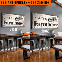 Load image into Gallery viewer, Upgrade Your 48x24 Inches 'Rustic Horse Farmhouse' (Style 2) Canvas To 60x30 Inches