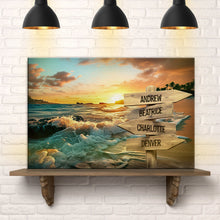 Load image into Gallery viewer, Family Name Ocean Sunset Sign