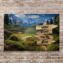 Load image into Gallery viewer, Family Names Mountain Sign