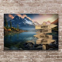 Load image into Gallery viewer, Mountain Sunrise Family Names Sign