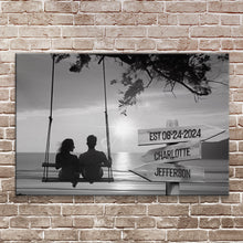 Load image into Gallery viewer, Romantic Swing Family Names Sign