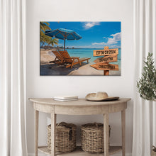 Load image into Gallery viewer, Summer Beach Family Names Sign