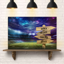 Load image into Gallery viewer, Football Field Family Names Sign