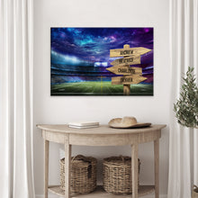 Load image into Gallery viewer, Football Field Family Names Sign