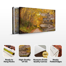 Load image into Gallery viewer, Autumn Road Family Name Sign