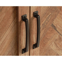 Load image into Gallery viewer, FarmHouse Rustic Herringbone 1 Drawer Garment Rod Wardrobe Armoire