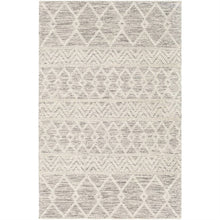 Load image into Gallery viewer, 5-ft. x 7.5-ft. Hand Woven Wool Blend Grey Beige Ivory Persian Style Area Rug