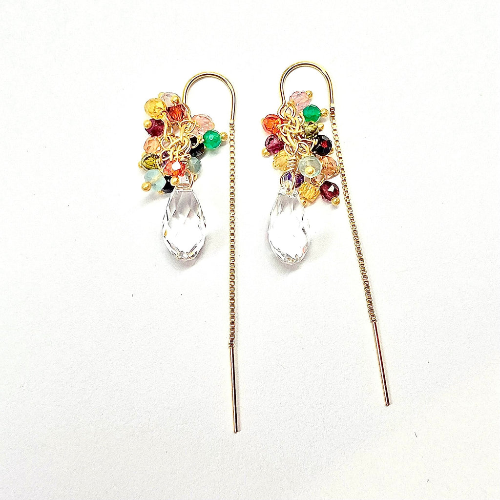 Crystal Droplet Festival Threader earrings