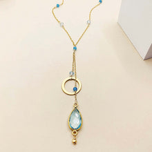 Load image into Gallery viewer, Aquamarine Quartz Ballet Necklace
