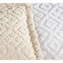 Load image into Gallery viewer, Full size Beige Chenille Cotton Bedspread with Fringe Edges