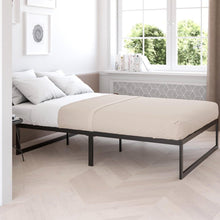 Load image into Gallery viewer, Queen Size 14 Inch High Heavy Duty Black Metal Platform Bed Frame