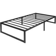 Load image into Gallery viewer, Twin Size 14 Inch Black Metal Steel Slat Platform Bed