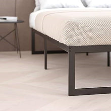 Load image into Gallery viewer, Twin Size 14 Inch Black Metal Steel Slat Platform Bed