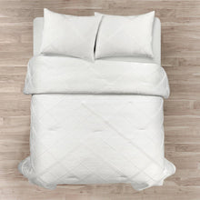 Load image into Gallery viewer, King/California King White Diamond Jacquard 3 PCS Comforter Set