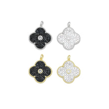 Load image into Gallery viewer, White Black Flower Charm Pendant, Sku#FH234