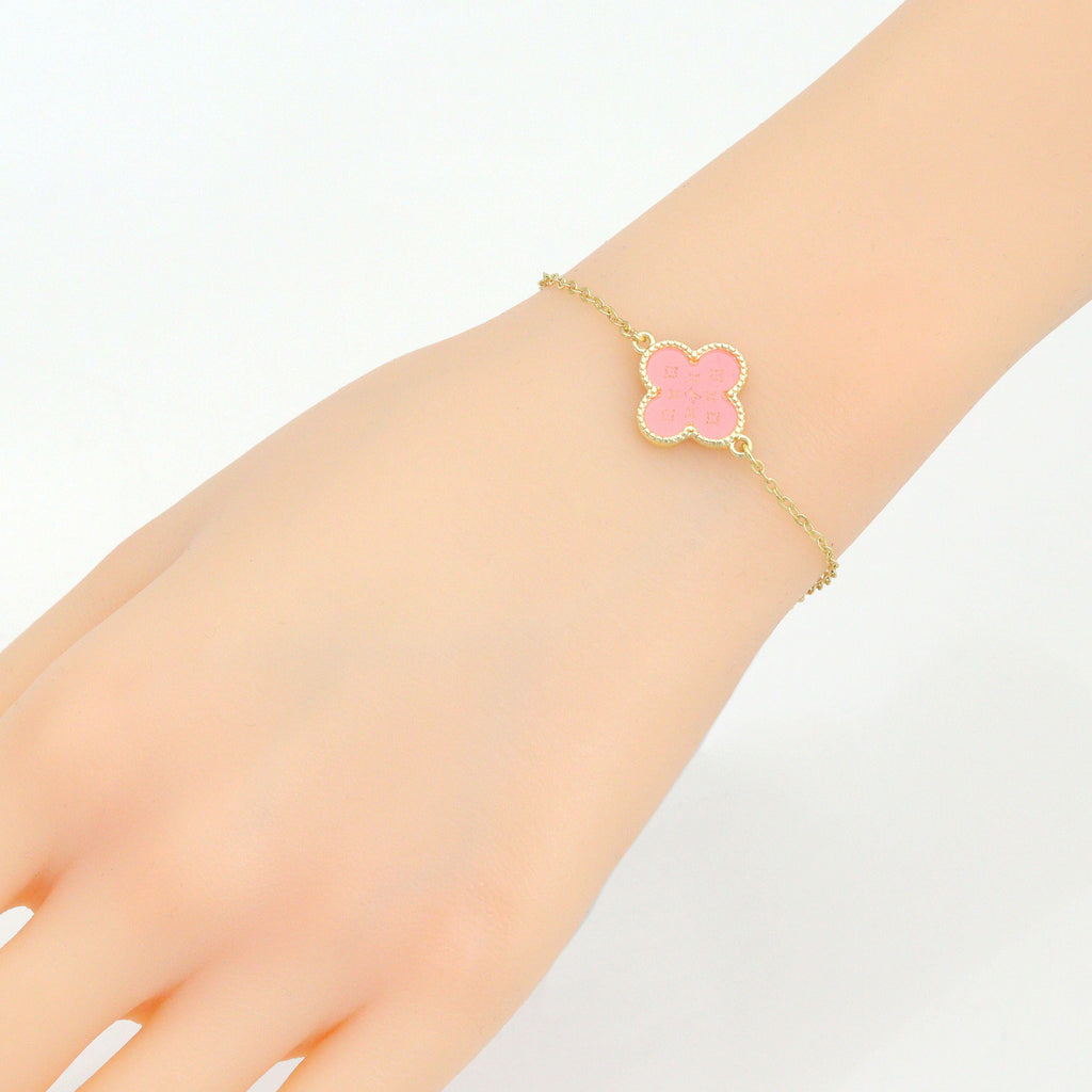 Clover Flower Connector charm,  Flower charm, Sku#FH254