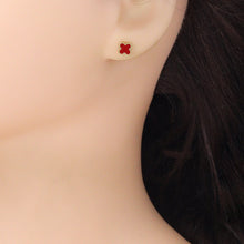 Load image into Gallery viewer, Cute Clover flower Stud Earrings, Sku#FH255