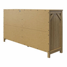 Load image into Gallery viewer, Rustic Farmhouse 6-Drawer Dresser in Natural Wood Finish