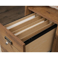 Load image into Gallery viewer, FarmHouse Rustic Oak Executive Desk w/ Filing Cabinets Storage
