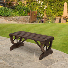 Load image into Gallery viewer, FarmHome Rustic Fir Wood Wheel Outdoor Garden Bench