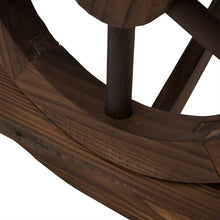 Load image into Gallery viewer, FarmHome Rustic Fir Wood Wheel Outdoor Garden Bench