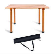 Load image into Gallery viewer, Outdoor Portable Roll-Up Folding Wood Patio Table with Carry Bag