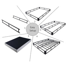 Load image into Gallery viewer, Full size 7.8-inch Metal Frame Box-Spring Foundation for Mattress with Cover