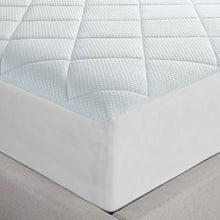 Load image into Gallery viewer, Full size Washable Quilted Mattress Pad with Elastic Fitted Skirt
