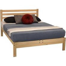 Load image into Gallery viewer, Full size Solid Wood Platform Bed Frame with Slatted Headboard - Made in USA