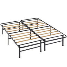 Load image into Gallery viewer, Full size Metal Bed Frame with Bamboo Wood Slats