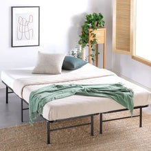 Load image into Gallery viewer, Full size Metal Bed Frame with Bamboo Wood Slats