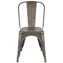 Load image into Gallery viewer, Set of 4 - Stackable Modern Cafe Bistro Dining Side Chair in Gun Metal Finish