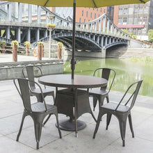 Load image into Gallery viewer, Set of 4 - Stackable Modern Cafe Bistro Dining Side Chair in Gun Metal Finish