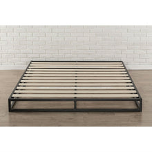 Load image into Gallery viewer, Full size 6-inch Low Profile Metal Platform Bed Frame with Wooden Slats