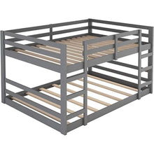 Load image into Gallery viewer, Full over Full Modern Low Profile Bunk Bed in Grey Wood Finish