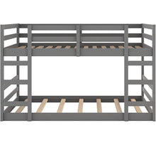 Load image into Gallery viewer, Full over Full Modern Low Profile Bunk Bed in Grey Wood Finish