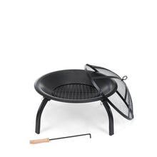 Load image into Gallery viewer, 3 Piece Steel Fire Pit Bowl Set w/ Mesh Cover and Poker