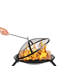 Load image into Gallery viewer, 3 Piece Steel Fire Pit Bowl Set w/ Mesh Cover and Poker