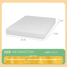 Load image into Gallery viewer, Full size 8-inch Thick Medium Firm Cool Gel Memory Foam Mattress